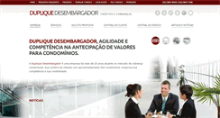 Desktop Screenshot of dupliquedesembargador.com.br