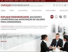 Tablet Screenshot of dupliquedesembargador.com.br